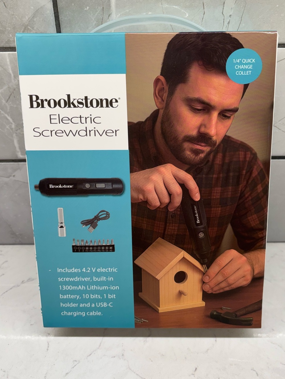 BROOKSTONE Electric Screwdriver Model BR-ESCR-200 Brand New Gift Fathers Day